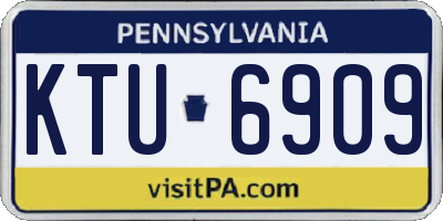 PA license plate KTU6909
