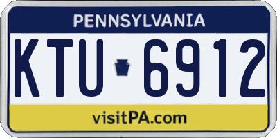 PA license plate KTU6912