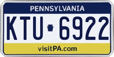 PA license plate KTU6922