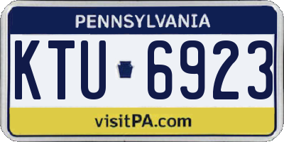 PA license plate KTU6923