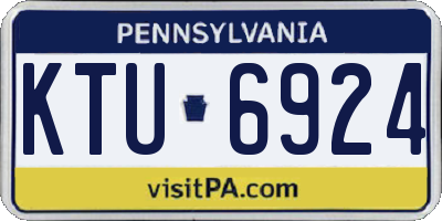 PA license plate KTU6924