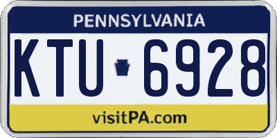 PA license plate KTU6928