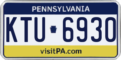 PA license plate KTU6930