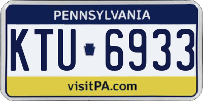 PA license plate KTU6933