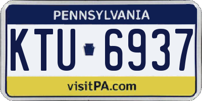 PA license plate KTU6937