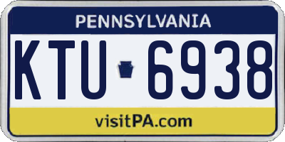 PA license plate KTU6938