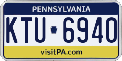 PA license plate KTU6940