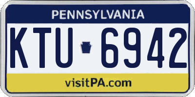 PA license plate KTU6942