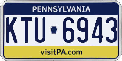 PA license plate KTU6943