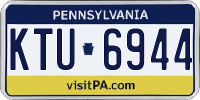 PA license plate KTU6944