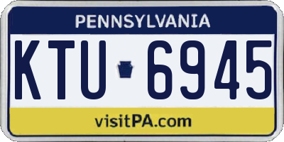 PA license plate KTU6945