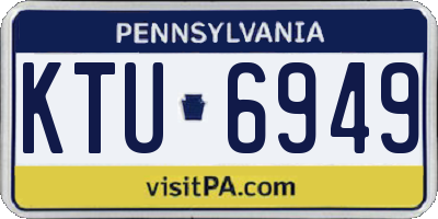 PA license plate KTU6949