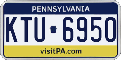 PA license plate KTU6950