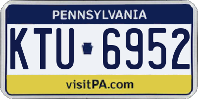 PA license plate KTU6952