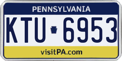 PA license plate KTU6953