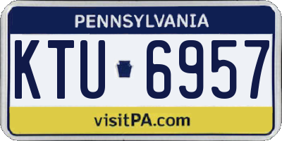 PA license plate KTU6957