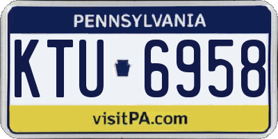 PA license plate KTU6958