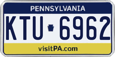 PA license plate KTU6962