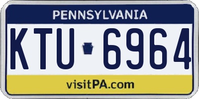 PA license plate KTU6964