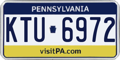 PA license plate KTU6972