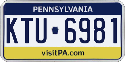 PA license plate KTU6981