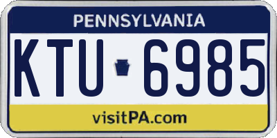 PA license plate KTU6985