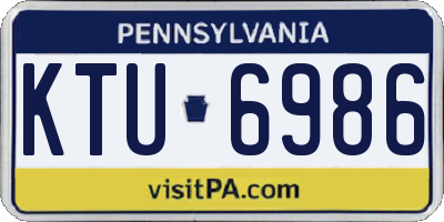 PA license plate KTU6986