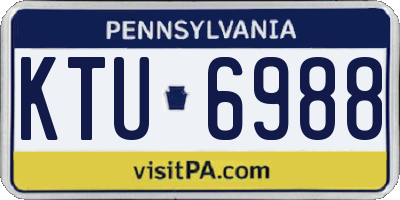PA license plate KTU6988