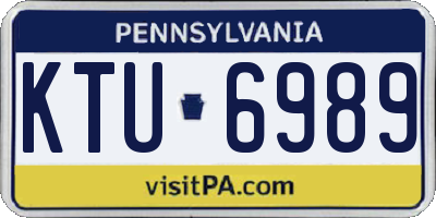 PA license plate KTU6989