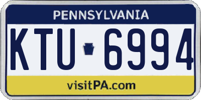 PA license plate KTU6994