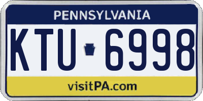 PA license plate KTU6998
