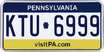 PA license plate KTU6999