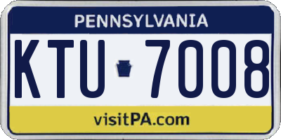 PA license plate KTU7008