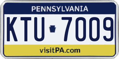 PA license plate KTU7009