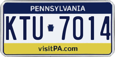 PA license plate KTU7014