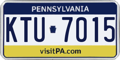 PA license plate KTU7015