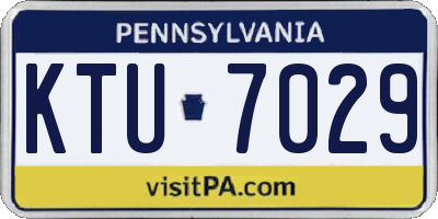 PA license plate KTU7029