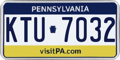 PA license plate KTU7032