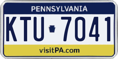 PA license plate KTU7041