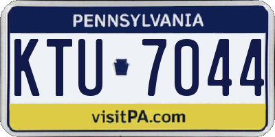 PA license plate KTU7044