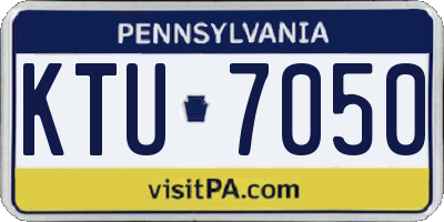 PA license plate KTU7050