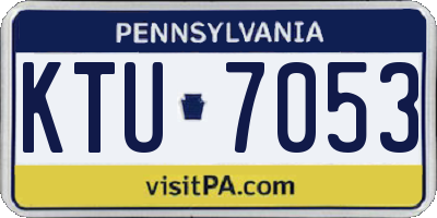 PA license plate KTU7053