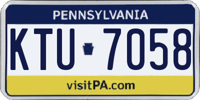 PA license plate KTU7058