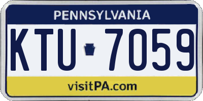 PA license plate KTU7059
