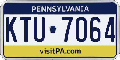 PA license plate KTU7064