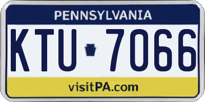 PA license plate KTU7066