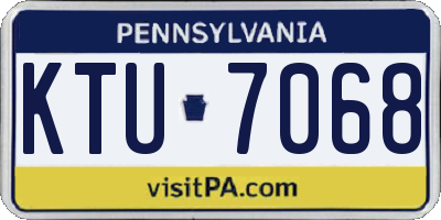 PA license plate KTU7068