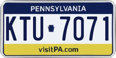PA license plate KTU7071