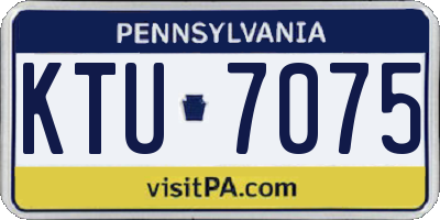 PA license plate KTU7075