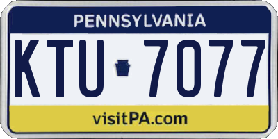 PA license plate KTU7077